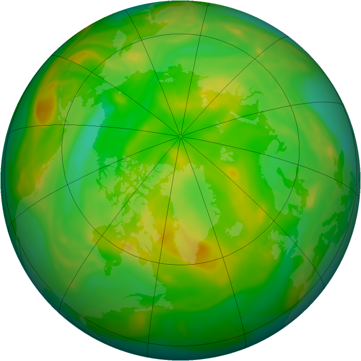 Arctic ozone map for 18 June 2006